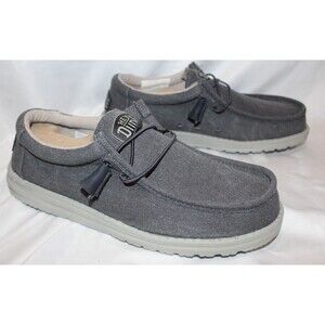 Hey Dude Wendy Women's sz 7 Chambray Gray Lightweight Slip On Shoes NIB